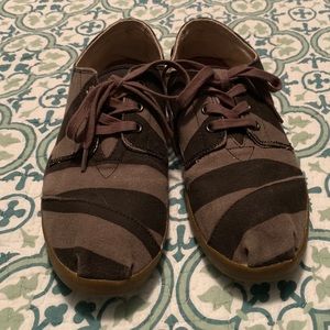 Vans 9M Casual Lace Up Grey Canvas Shoes